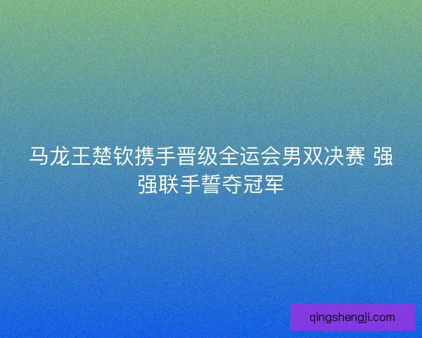 马龙王楚钦携手晋级全运会男双决赛 强强联手誓夺冠军